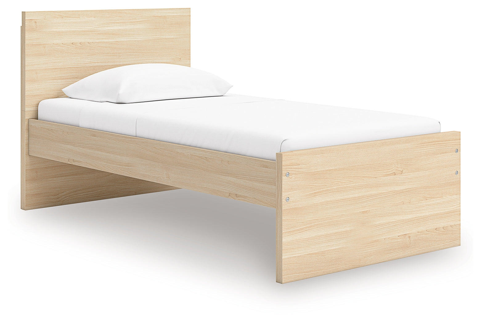Onita Natural Twin Panel Platform Bed- Viva Furn
