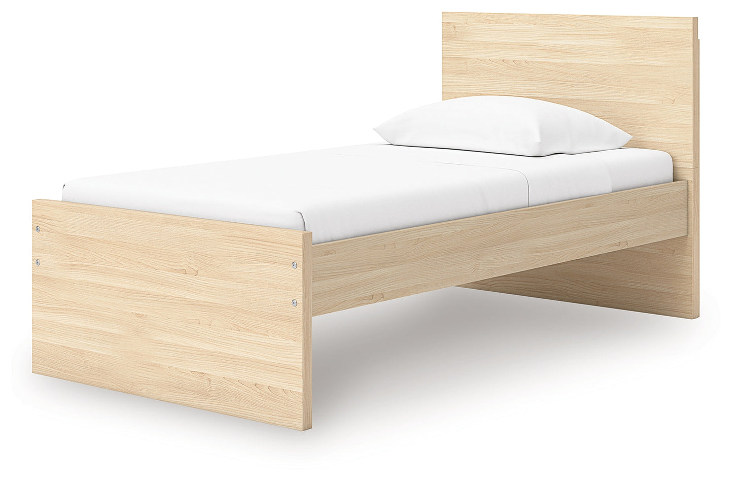 Onita Natural Twin Panel Platform Bed- Viva Furn