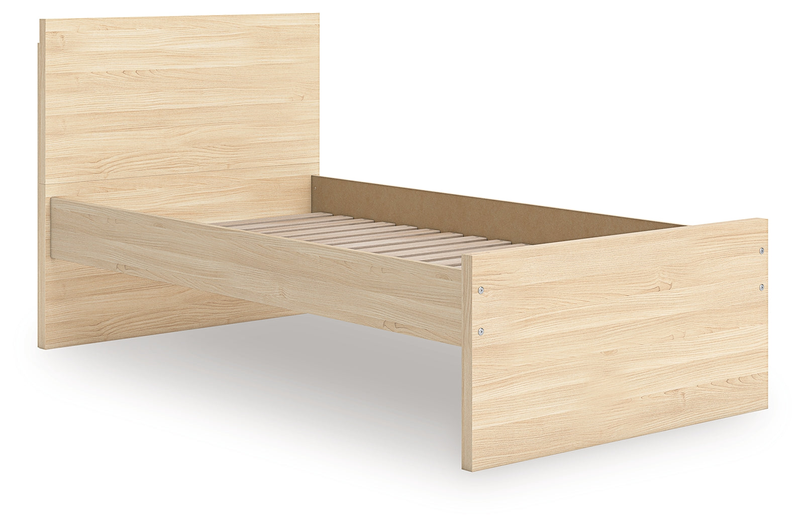 Onita Natural Twin Panel Platform Bed- Viva Furn