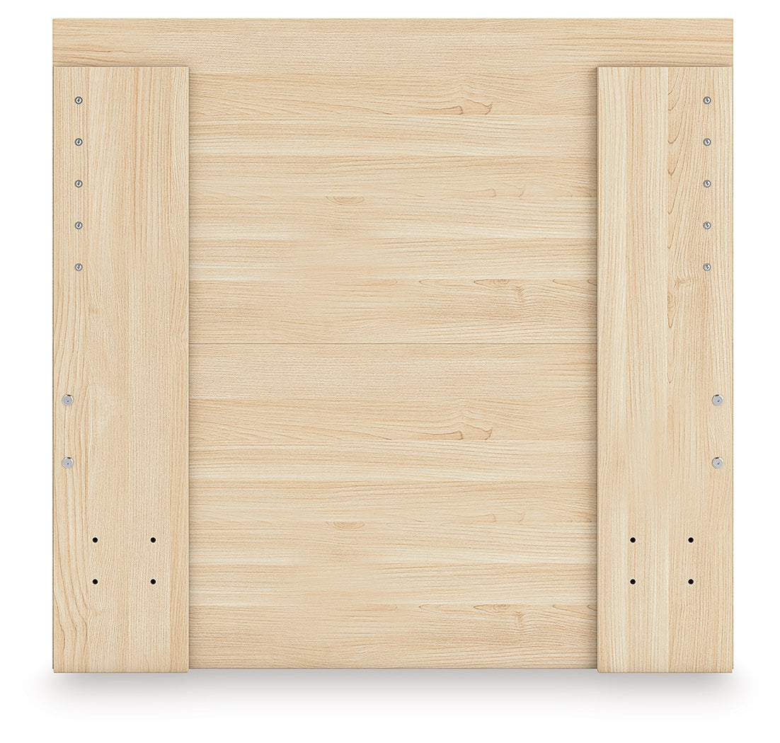 Onita Natural Twin Panel Platform Bed- Viva Furn