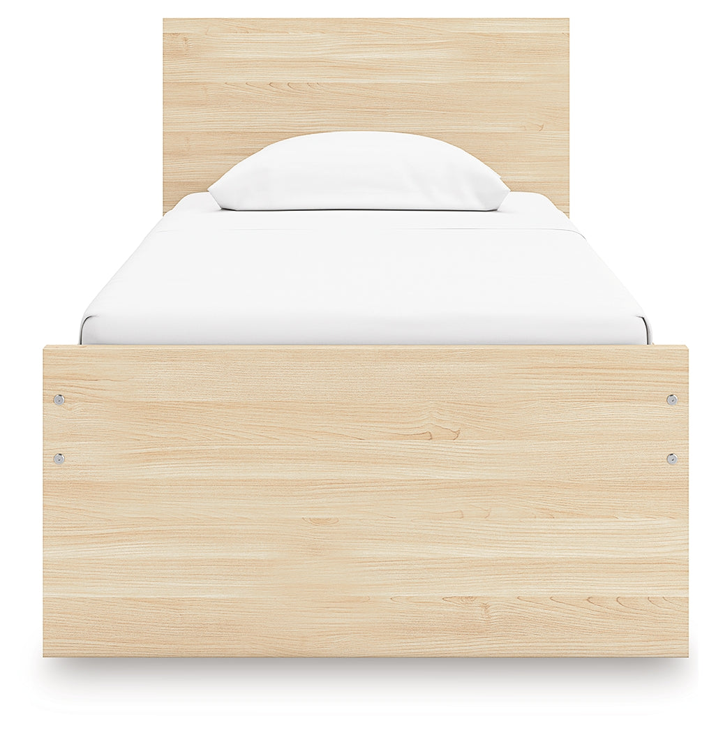 Onita Natural Twin Panel Platform Bed- Viva Furn