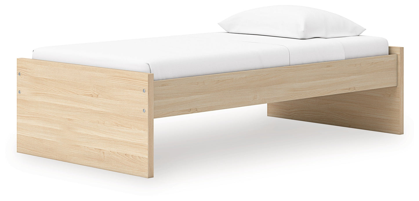Onita Natural Twin Platform Bed- Viva Furn