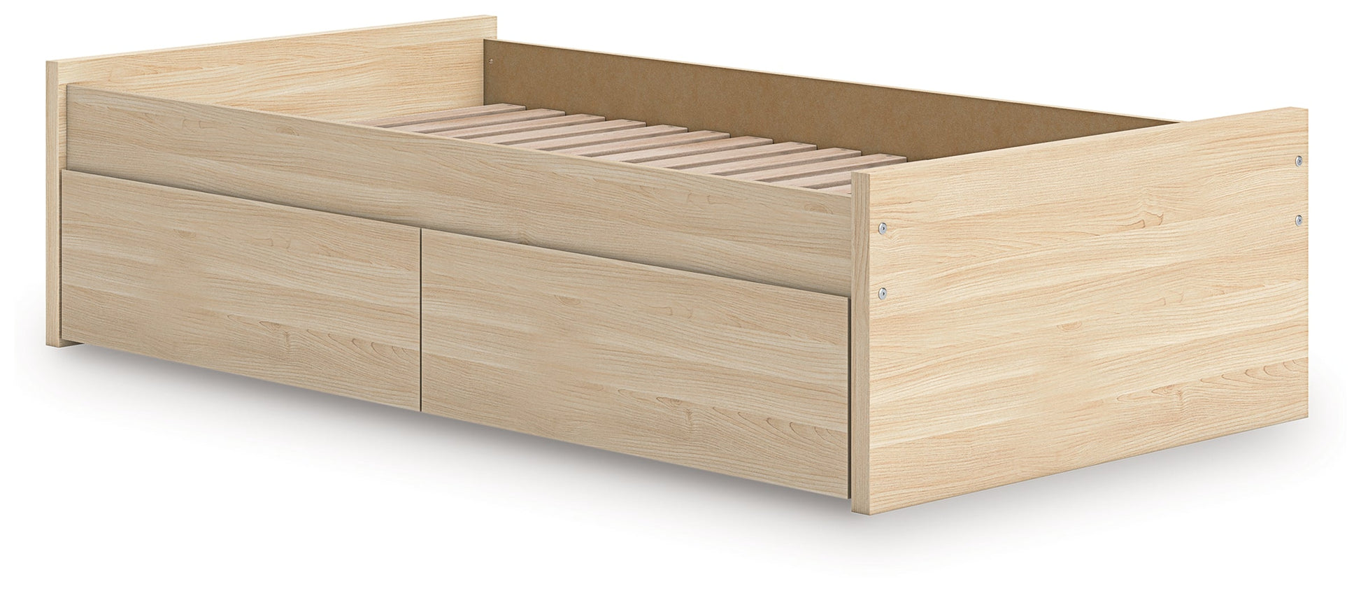 Onita Natural Twin Platform Bed with 1 Side Storage- Viva Furn
