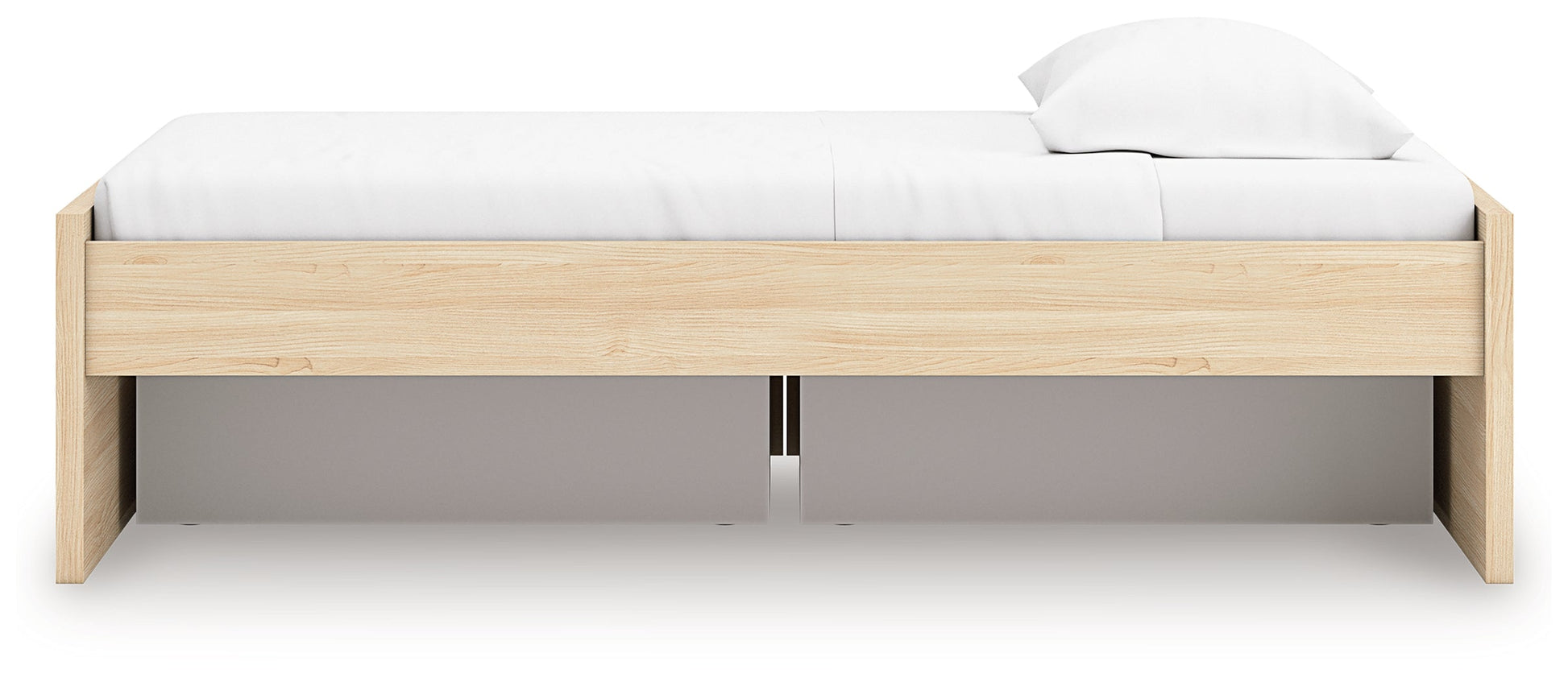Onita Natural Twin Platform Bed with 1 Side Storage- Viva Furn