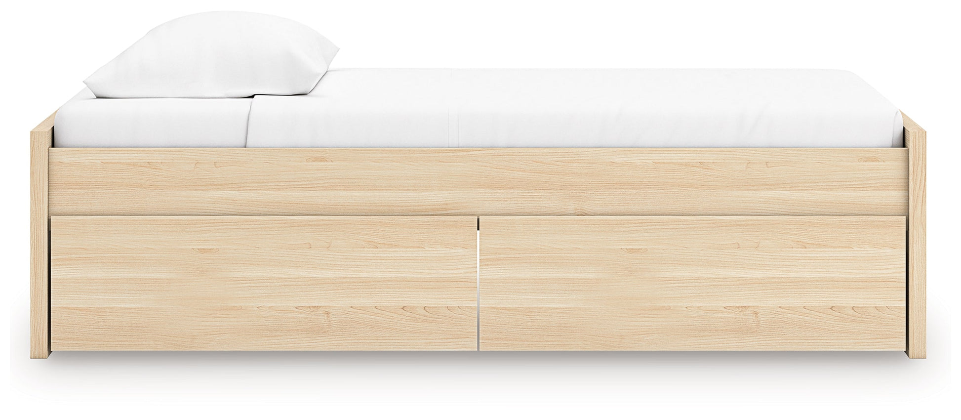 Onita Natural Twin Platform Bed with 1 Side Storage- Viva Furn