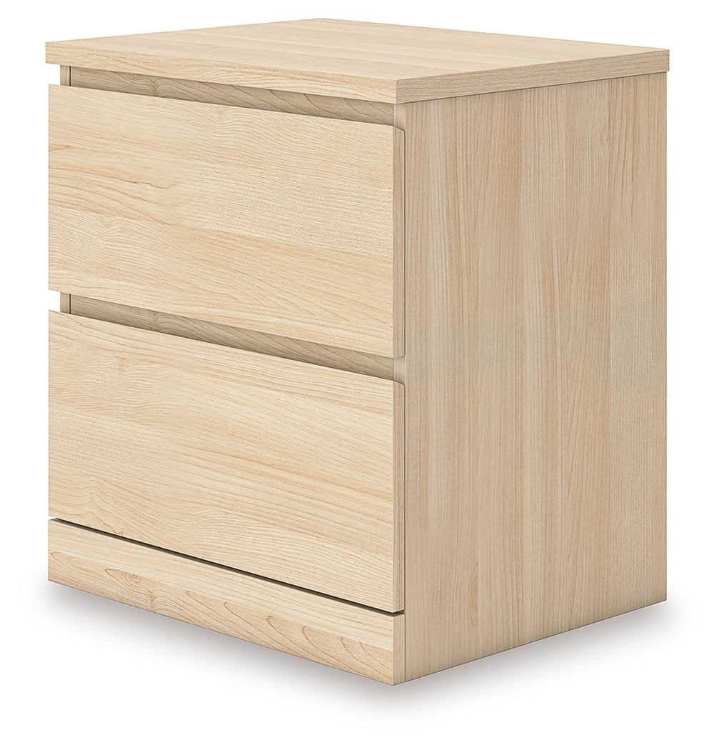 Onita Natural Two Drawer Night Stand- Viva Furn
