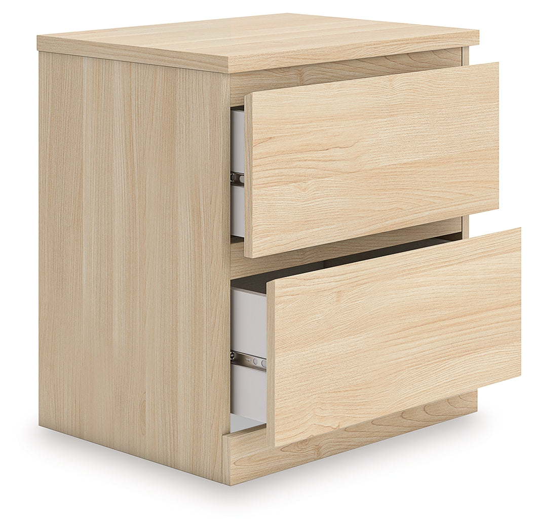 Onita Natural Two Drawer Night Stand- Viva Furn