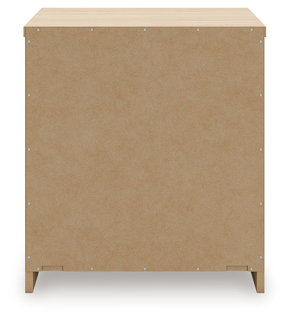 Onita Natural Two Drawer Night Stand- Viva Furn