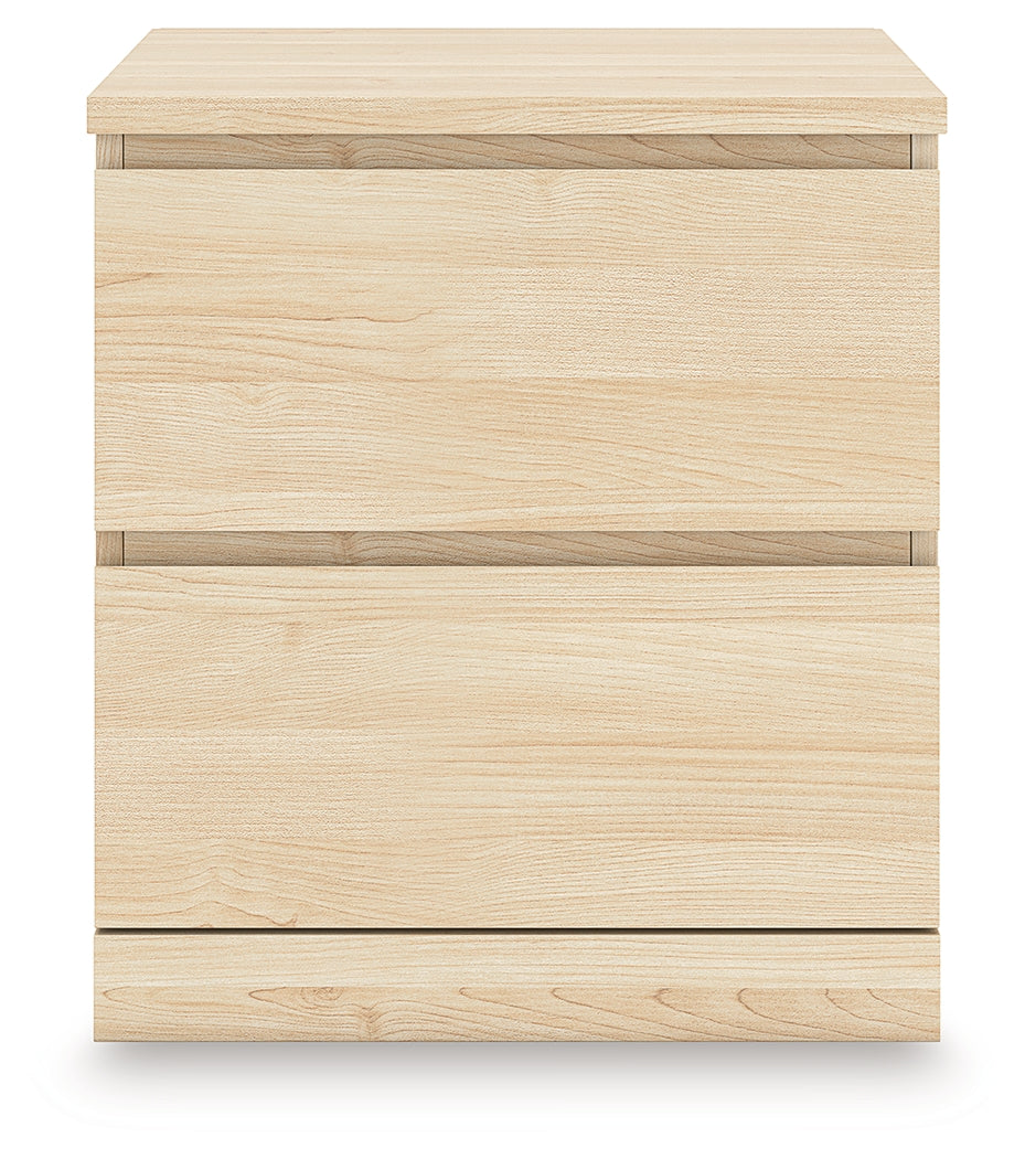 Onita Natural Two Drawer Night Stand- Viva Furn