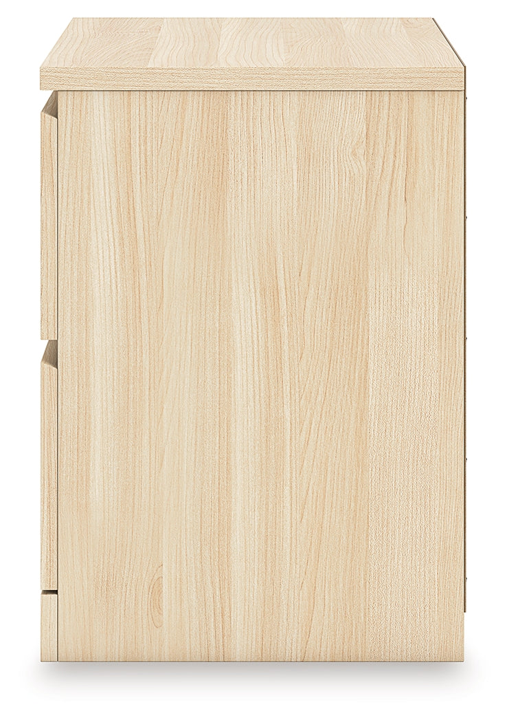 Onita Natural Two Drawer Night Stand- Viva Furn