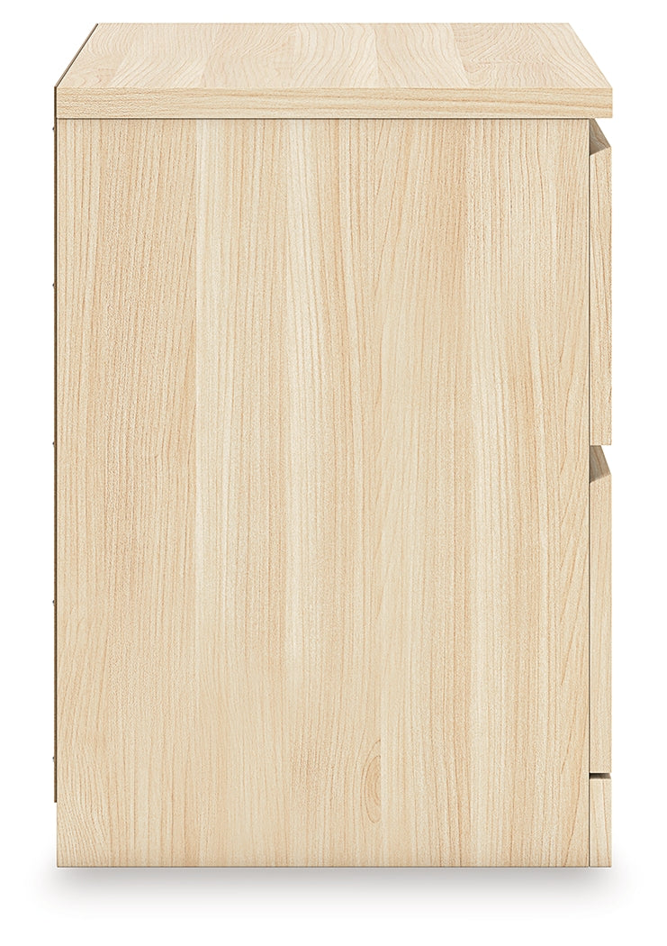 Onita Natural Two Drawer Night Stand- Viva Furn