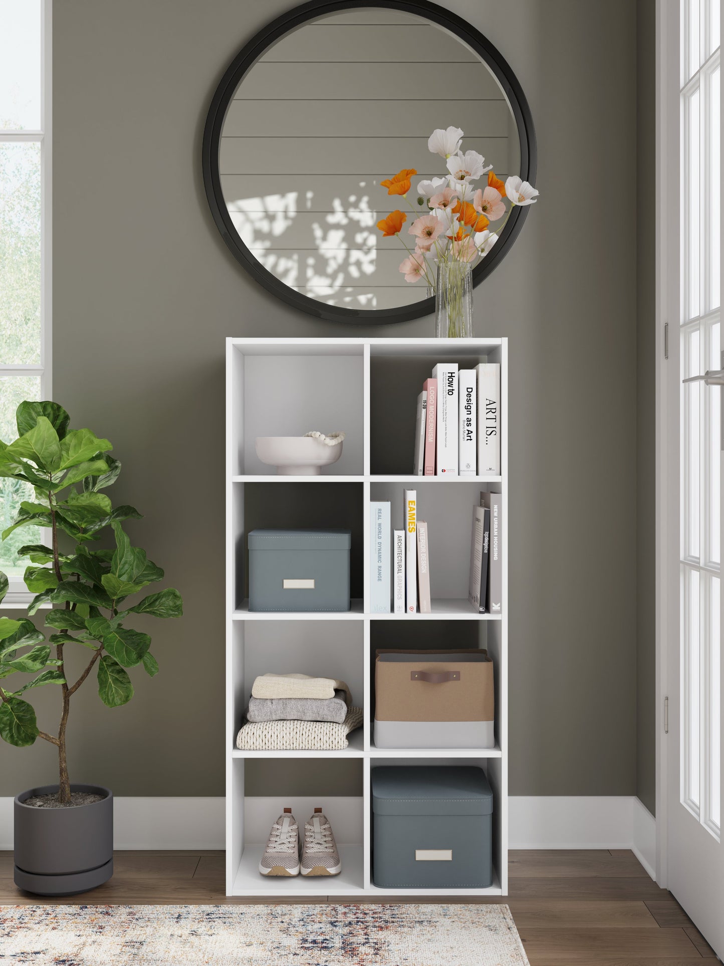 Onita White Eight Cube Organizer- Viva Furn