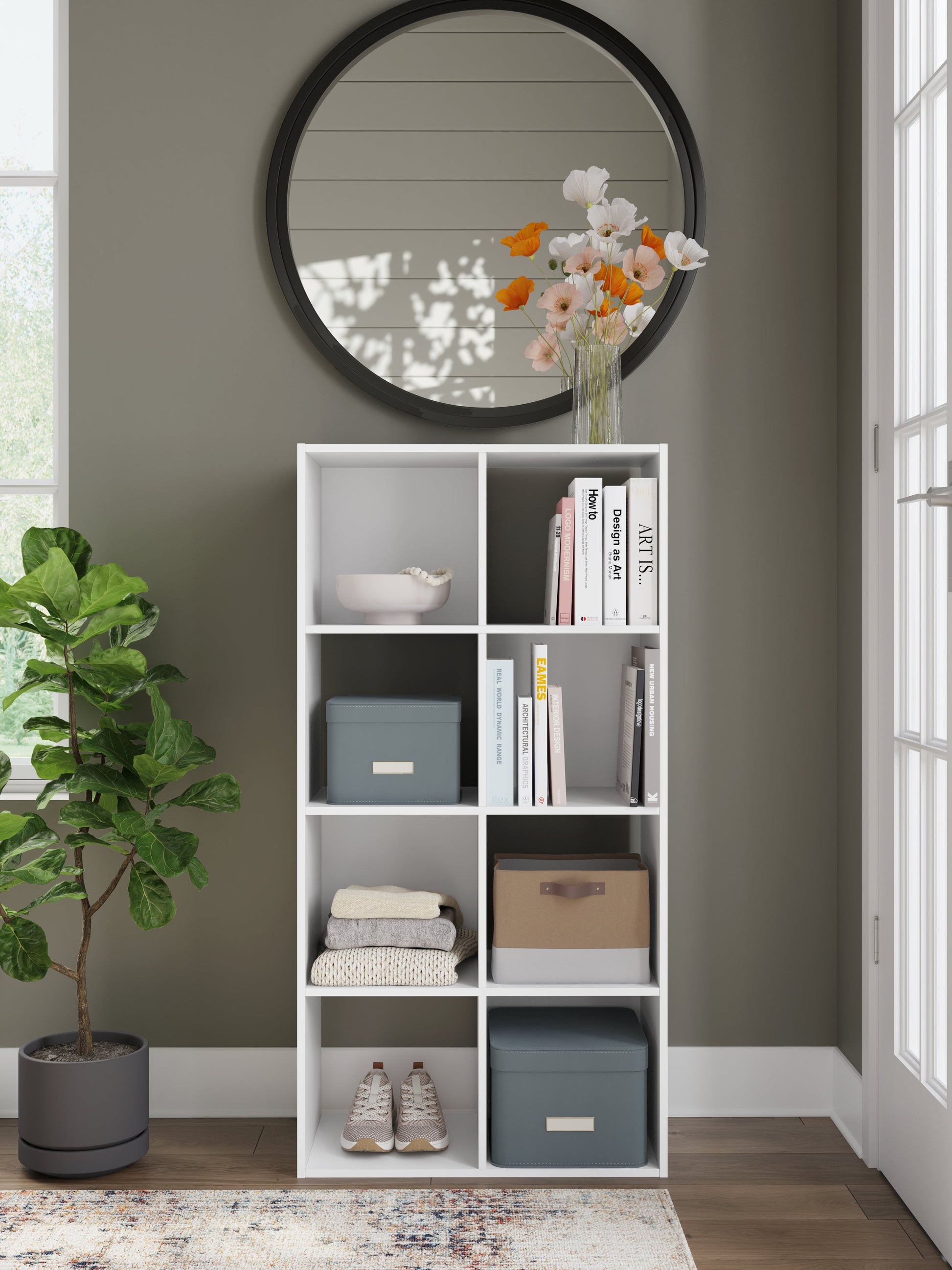 Onita White Eight Cube Organizer- Viva Furn