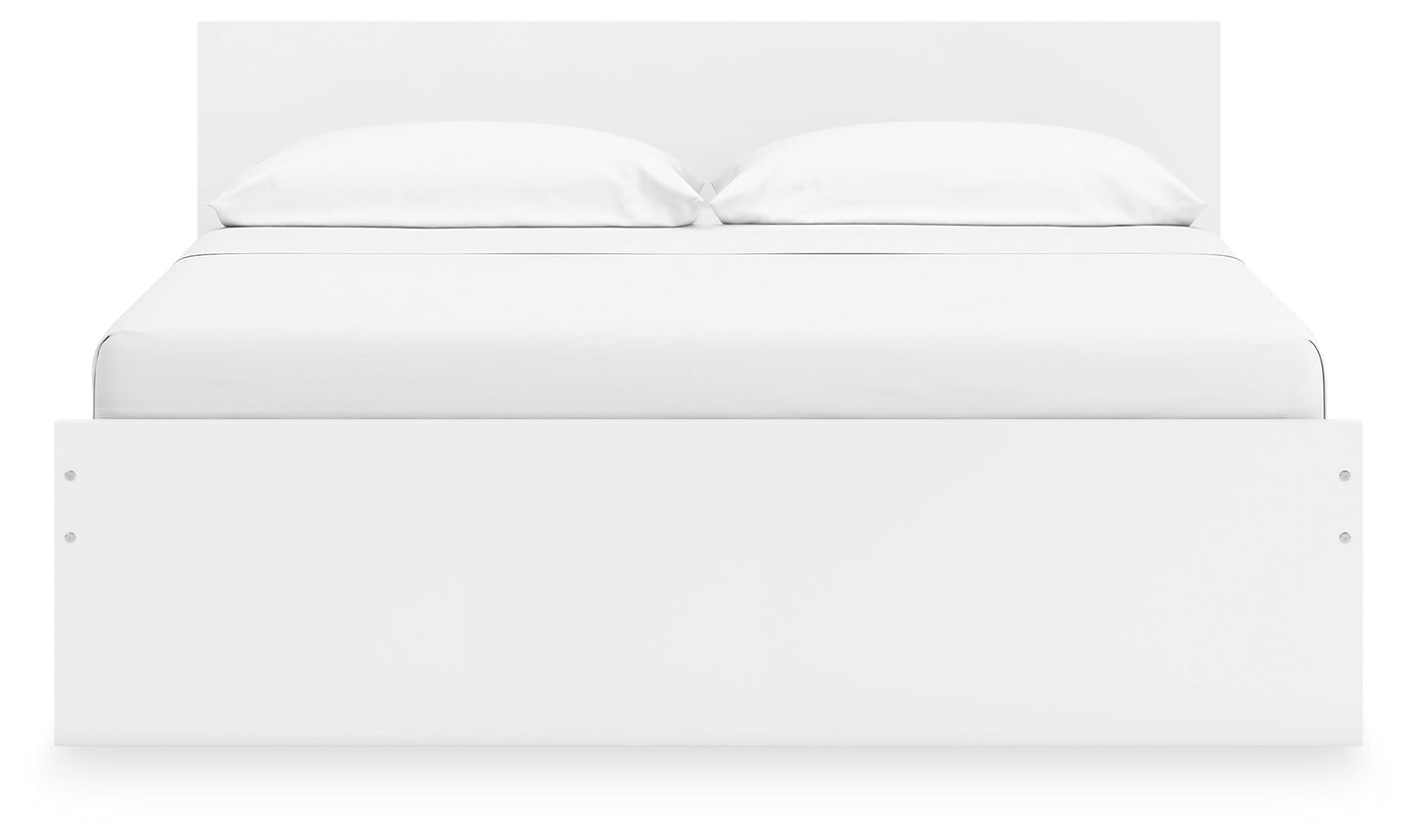Onita White King Panel Platform Bed- Viva Furn