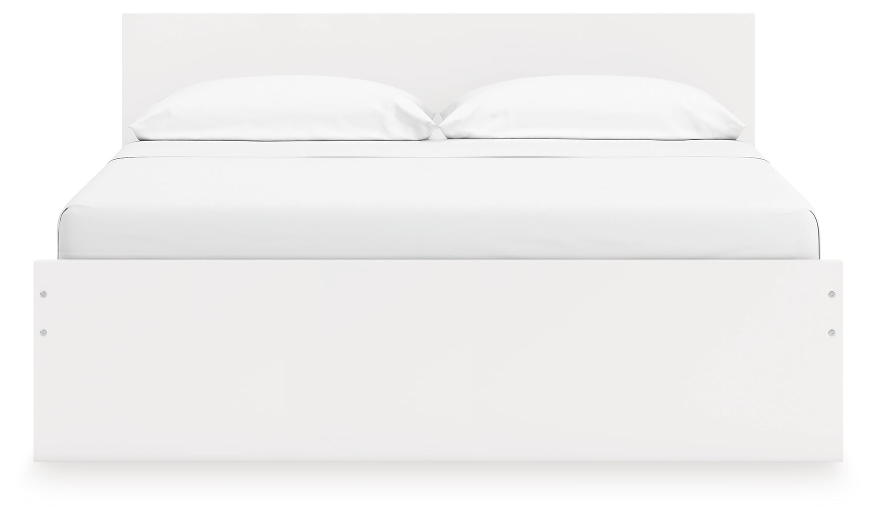 Onita White King Panel Platform Bed- Viva Furn