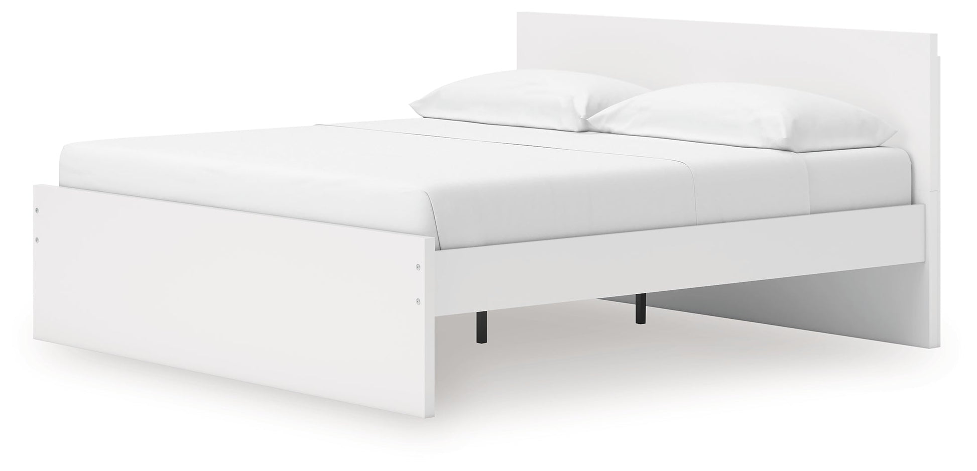 Onita White King Panel Platform Bed- Viva Furn