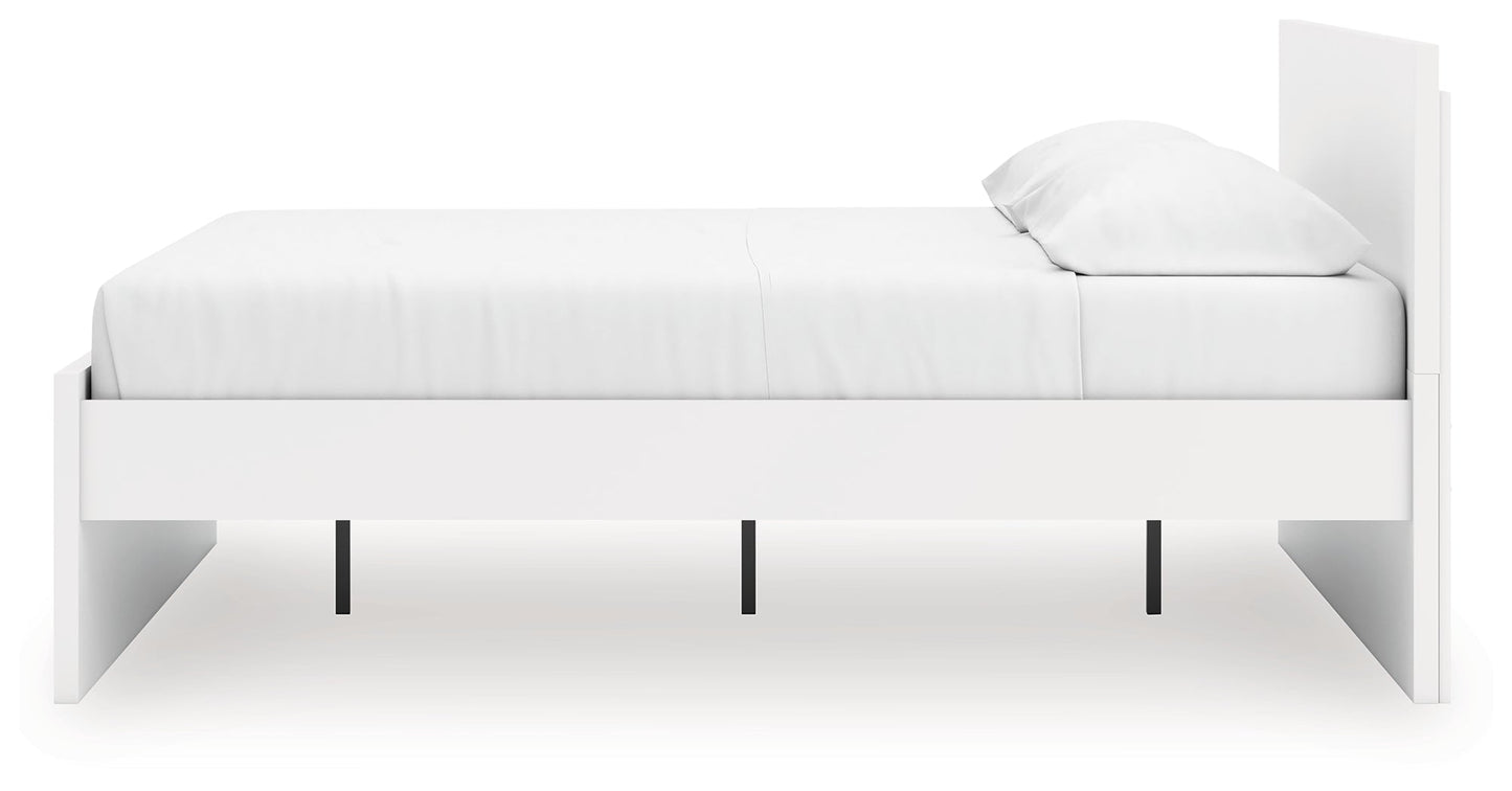 Onita White King Panel Platform Bed- Viva Furn