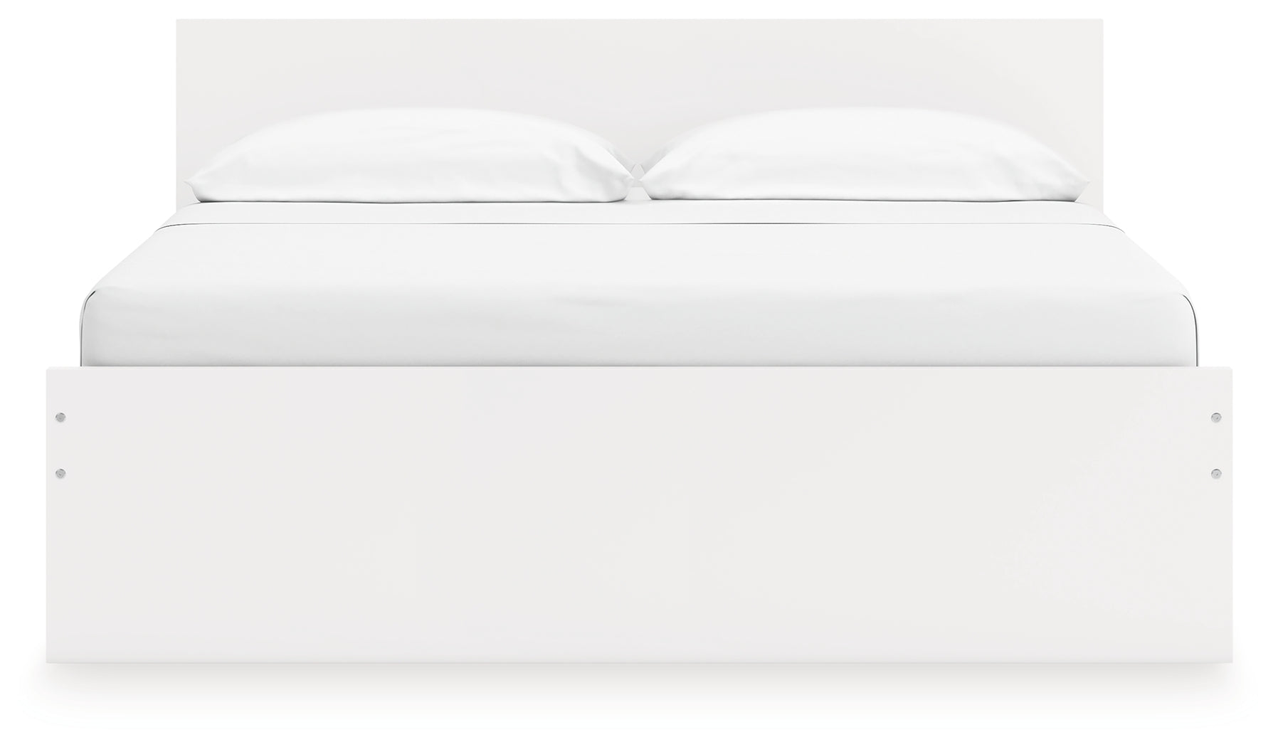 Onita White King Panel Platform Bed with Storage- Viva Furn