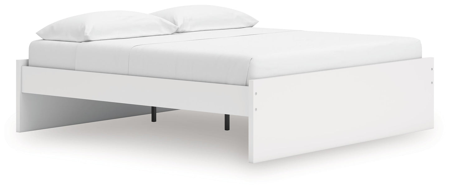 Onita White King Platform Bed- Viva Furn