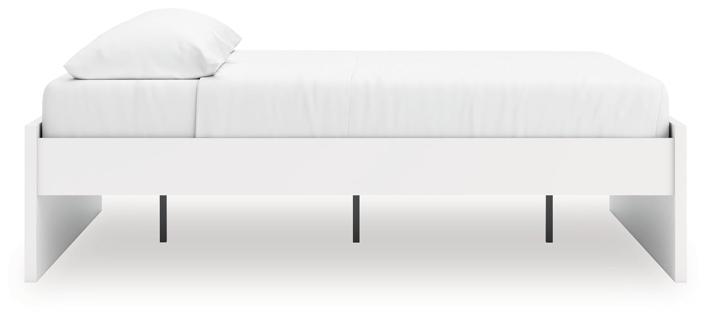 Onita White King Platform Bed- Viva Furn