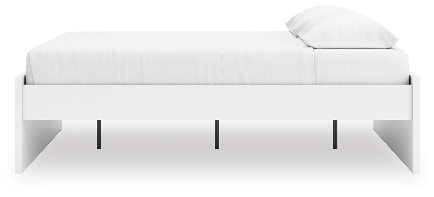 Onita White King Platform Bed- Viva Furn