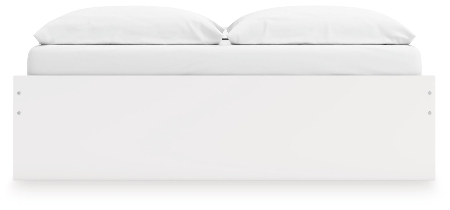 Onita White King Platform Bed with 1 Side Storage- Viva Furn