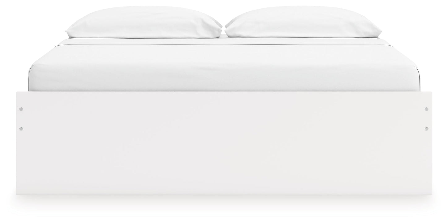 Onita White King Platform Bed with 2 Side Storage- Viva Furn