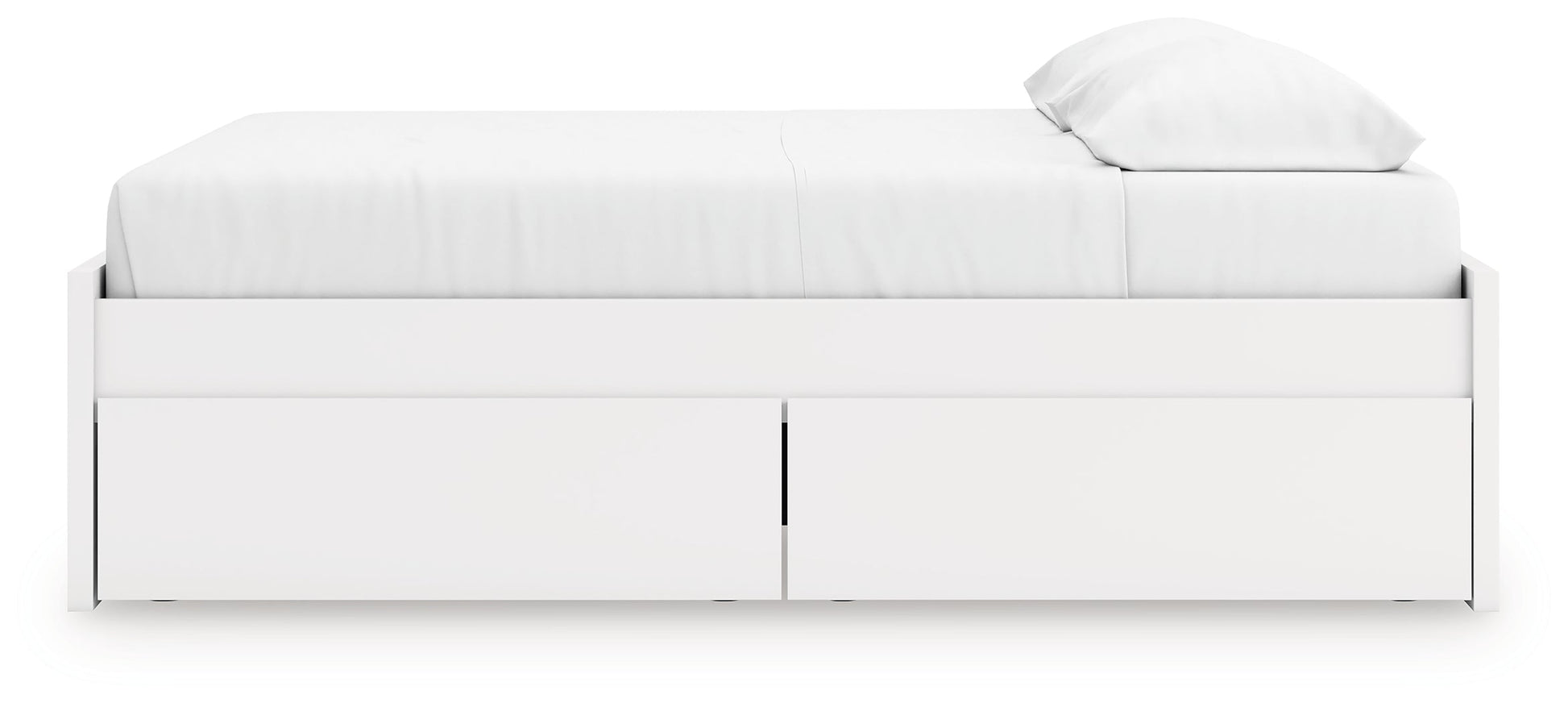 Onita White King Platform Bed with 2 Side Storage- Viva Furn