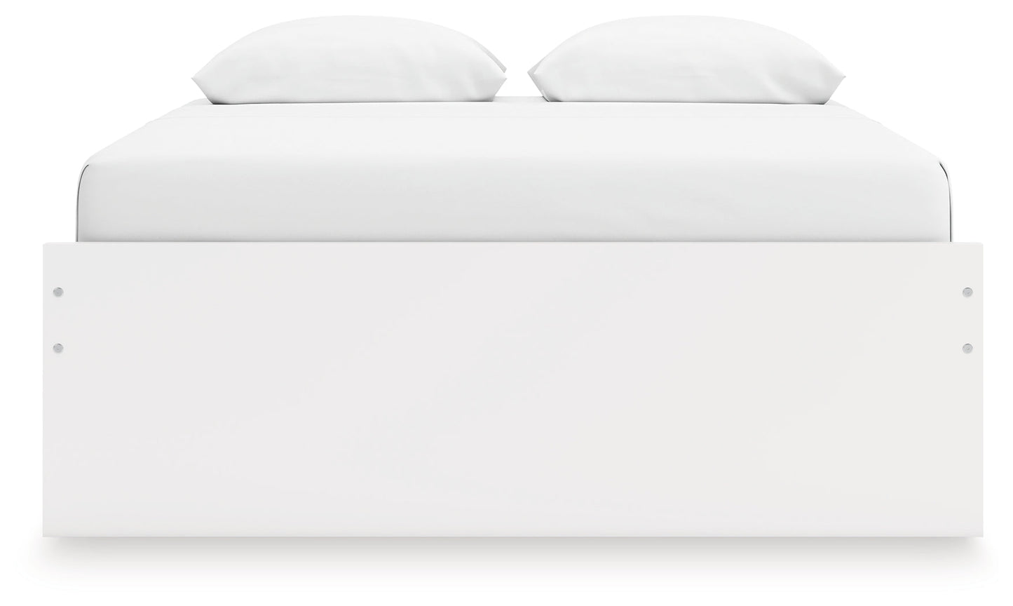 Onita White Queen Platform Bed with 1 Side Storage- Viva Furn
