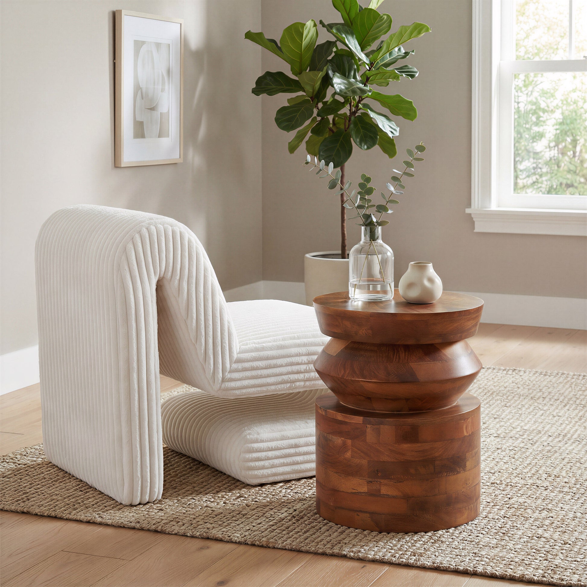 Opam White Accent Chair - Ornate Home