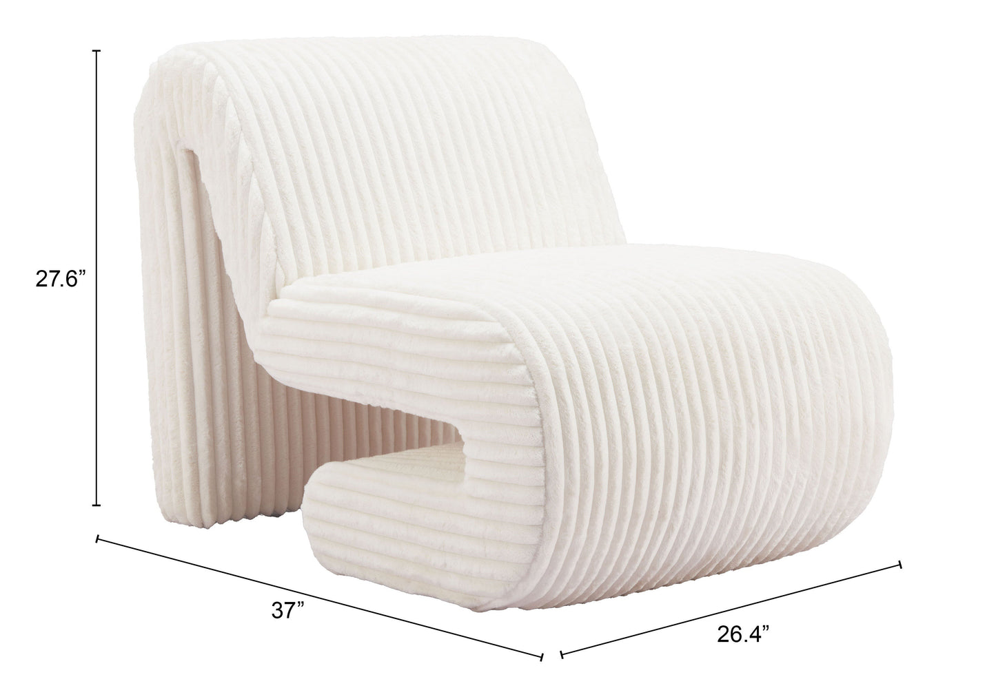 Opam White Accent Chair - Ornate Home