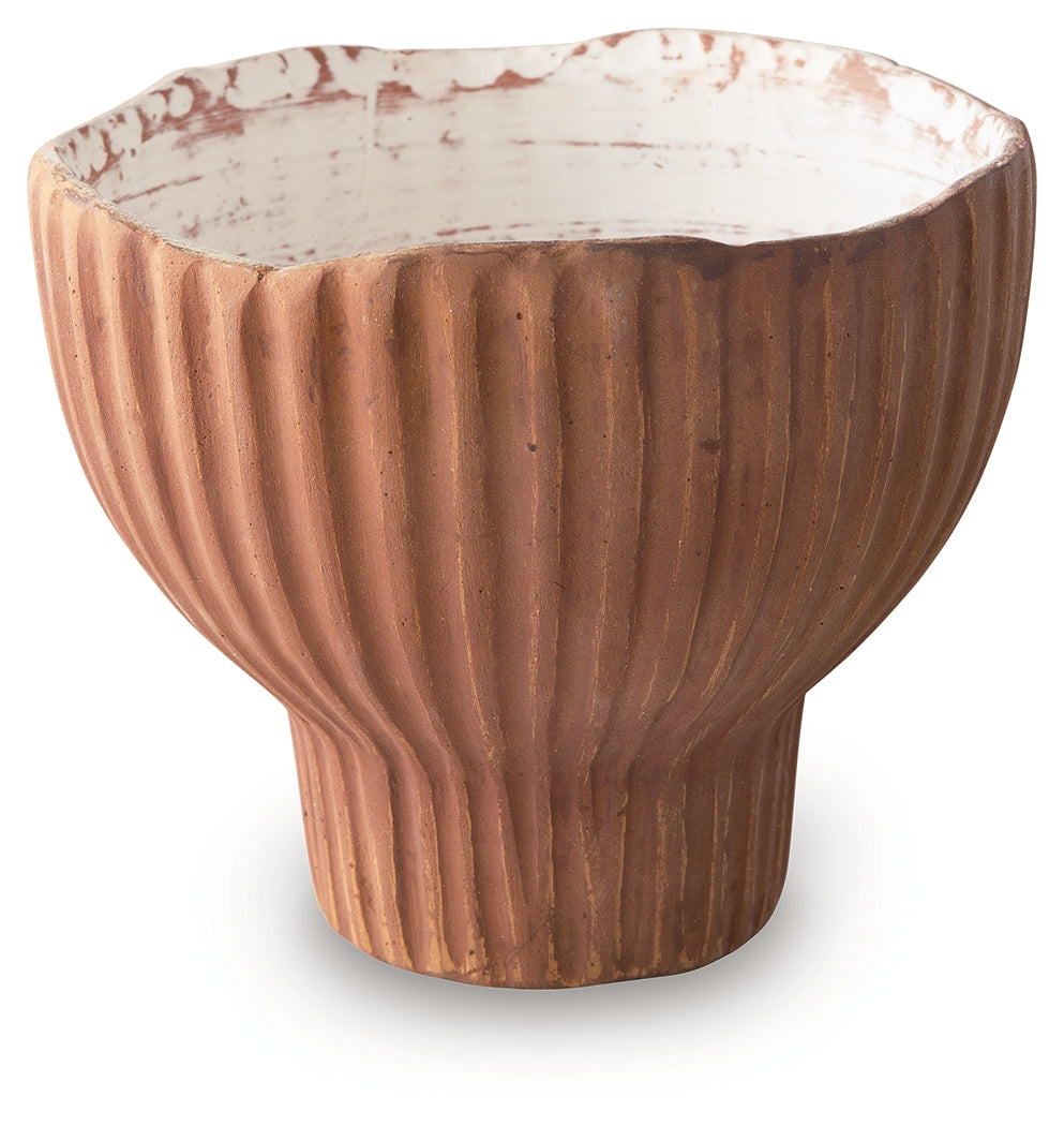 Orban Sienna/White Vase- Viva Furn