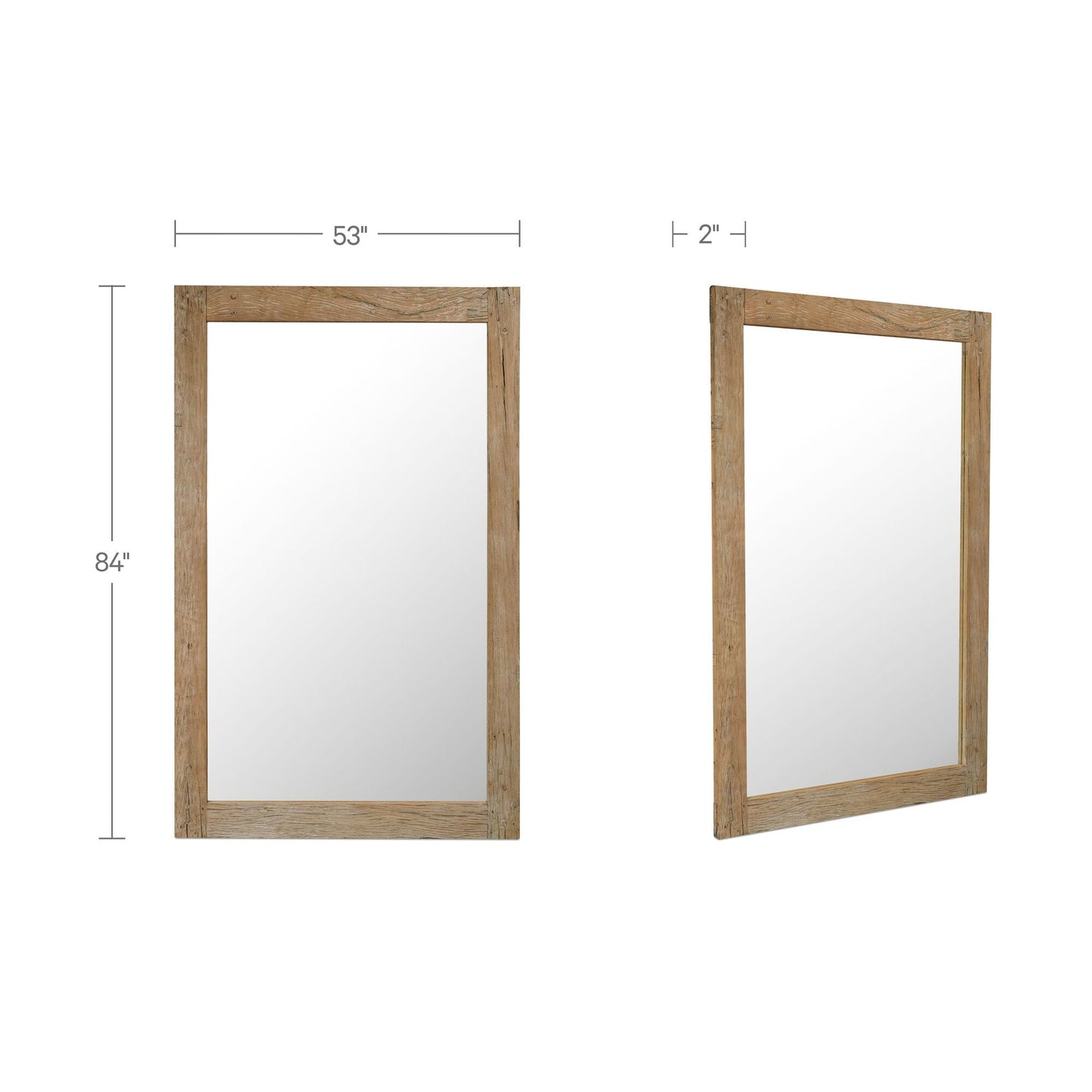 Orchard Natural Reclaimed Wood Floor Mirror - Ornate Home