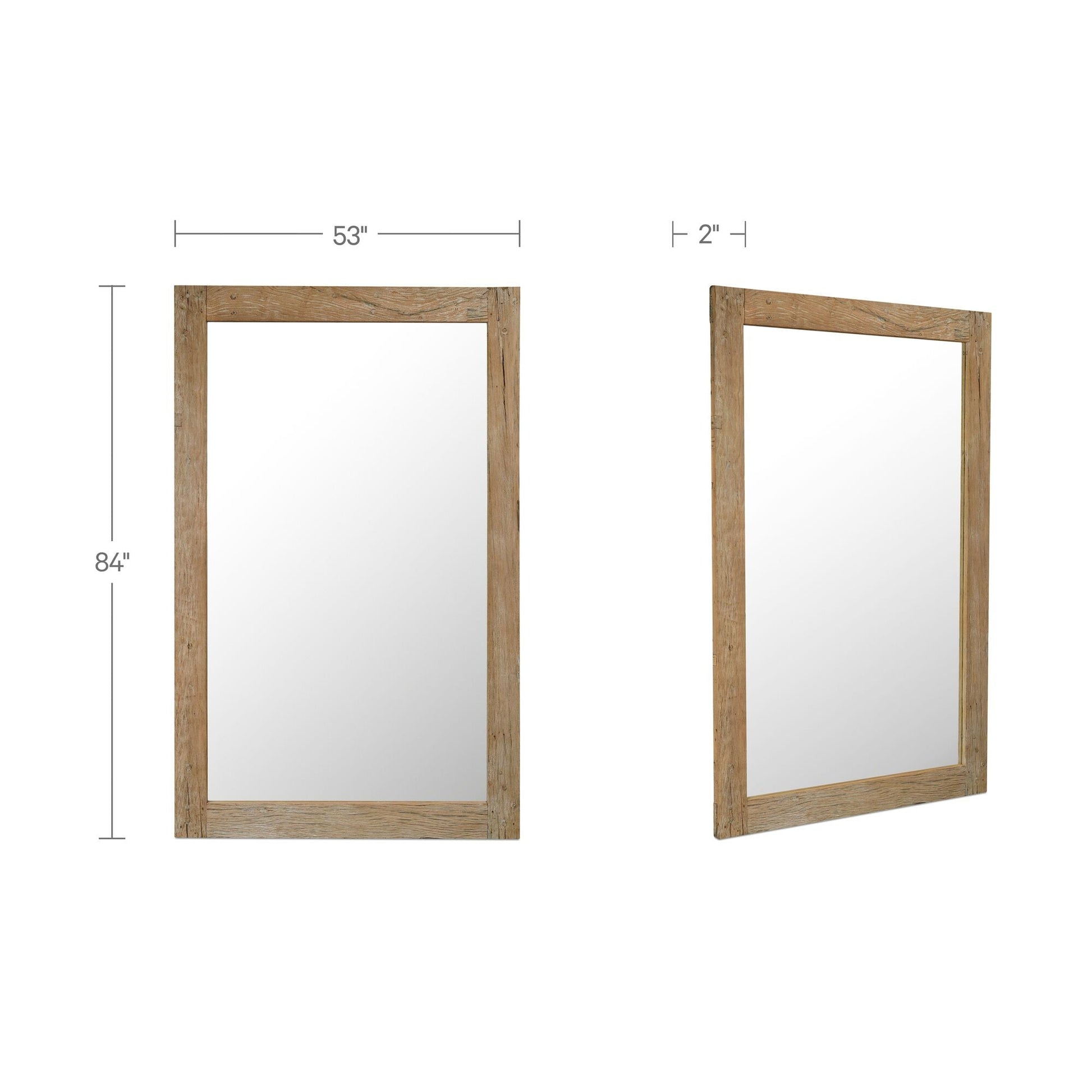 Orchard Natural Reclaimed Wood Floor Mirror - Ornate Home