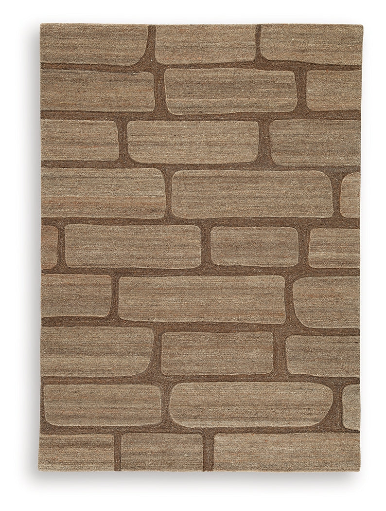 Orest Brown Medium Rug- Viva Furn