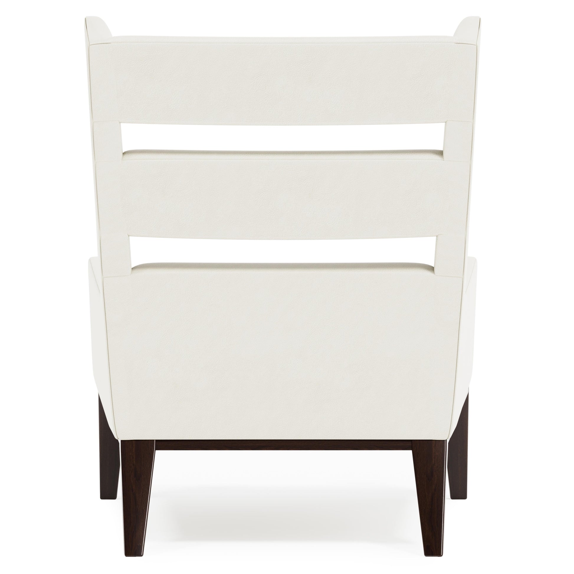 Orleans White/Cream Leather Chair - Ornate Home