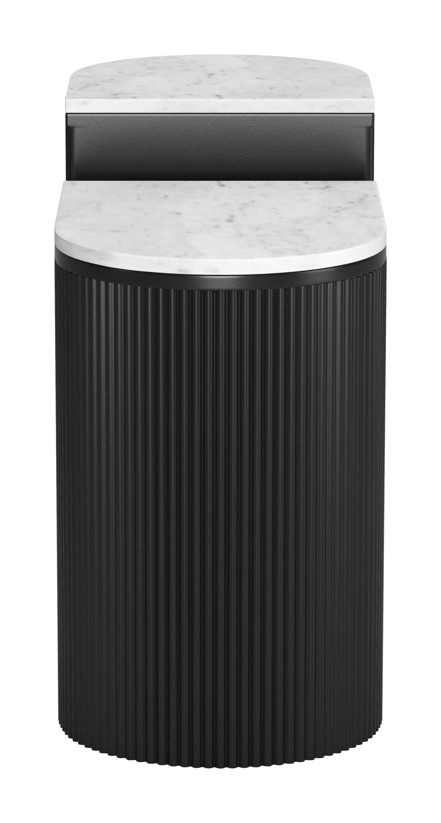 Ormara White & Black Side Table Set (2-Piece) - Ornate Home