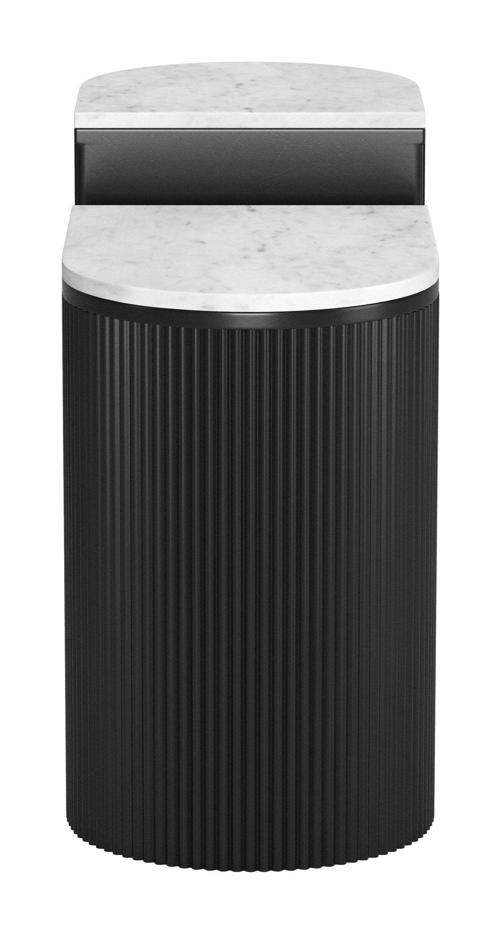 Ormara White & Black Side Table Set (2-Piece) - Ornate Home