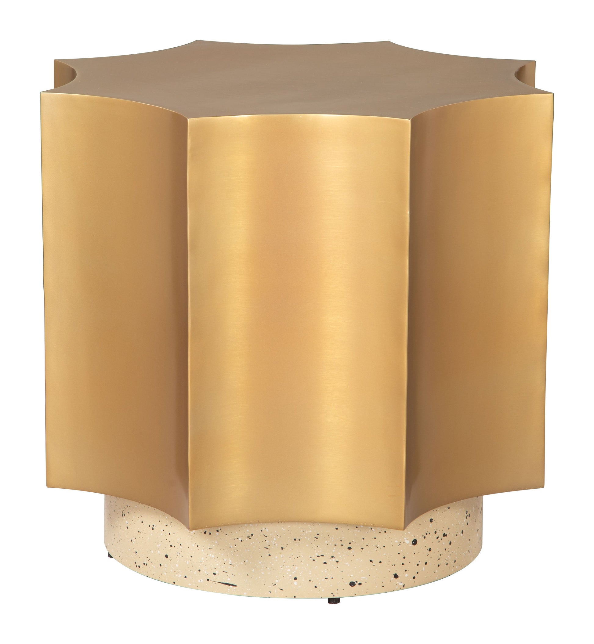 Osam Gold & Beige Side Table - Ornate Home