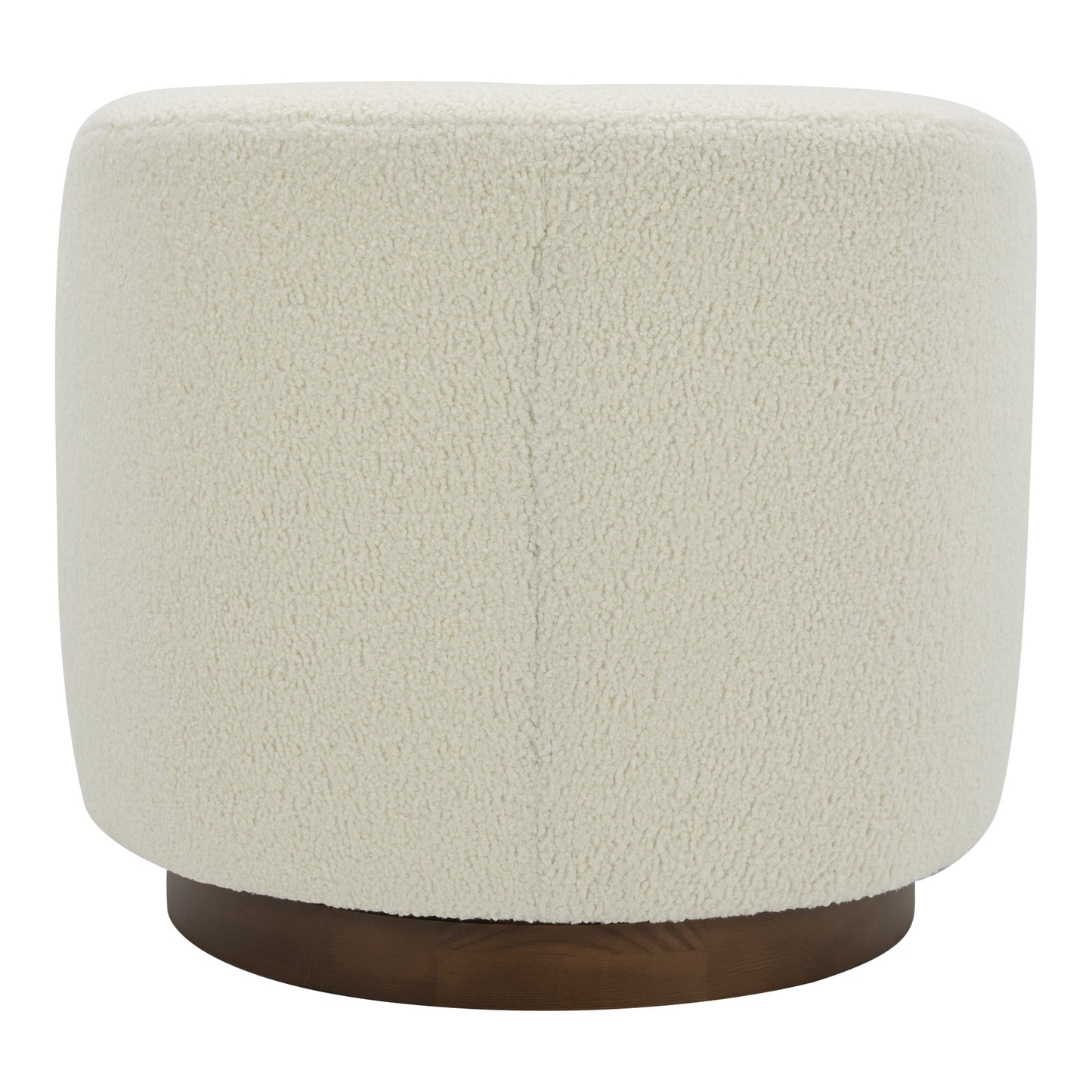 Oscy Faux Shearling White Swivel Chair - Ornate Home