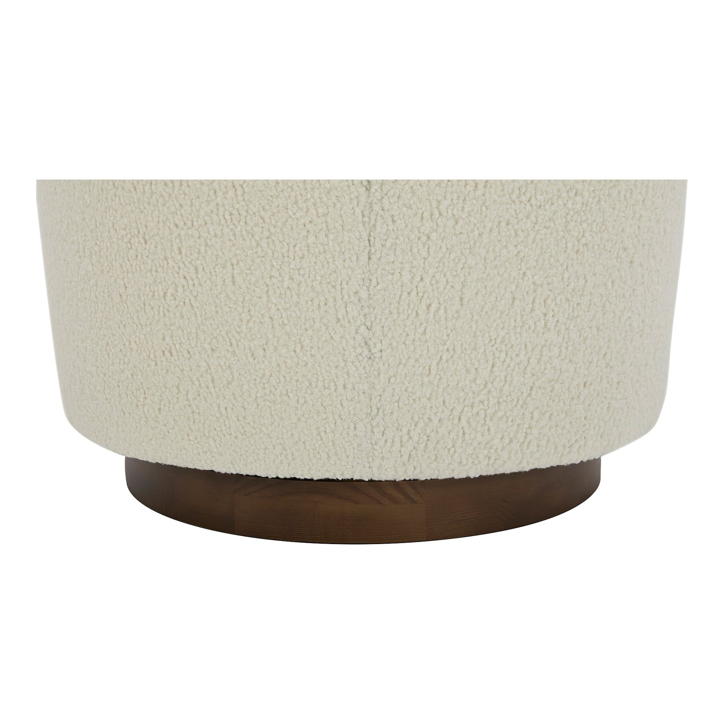 Oscy Faux Shearling White Swivel Chair - Ornate Home