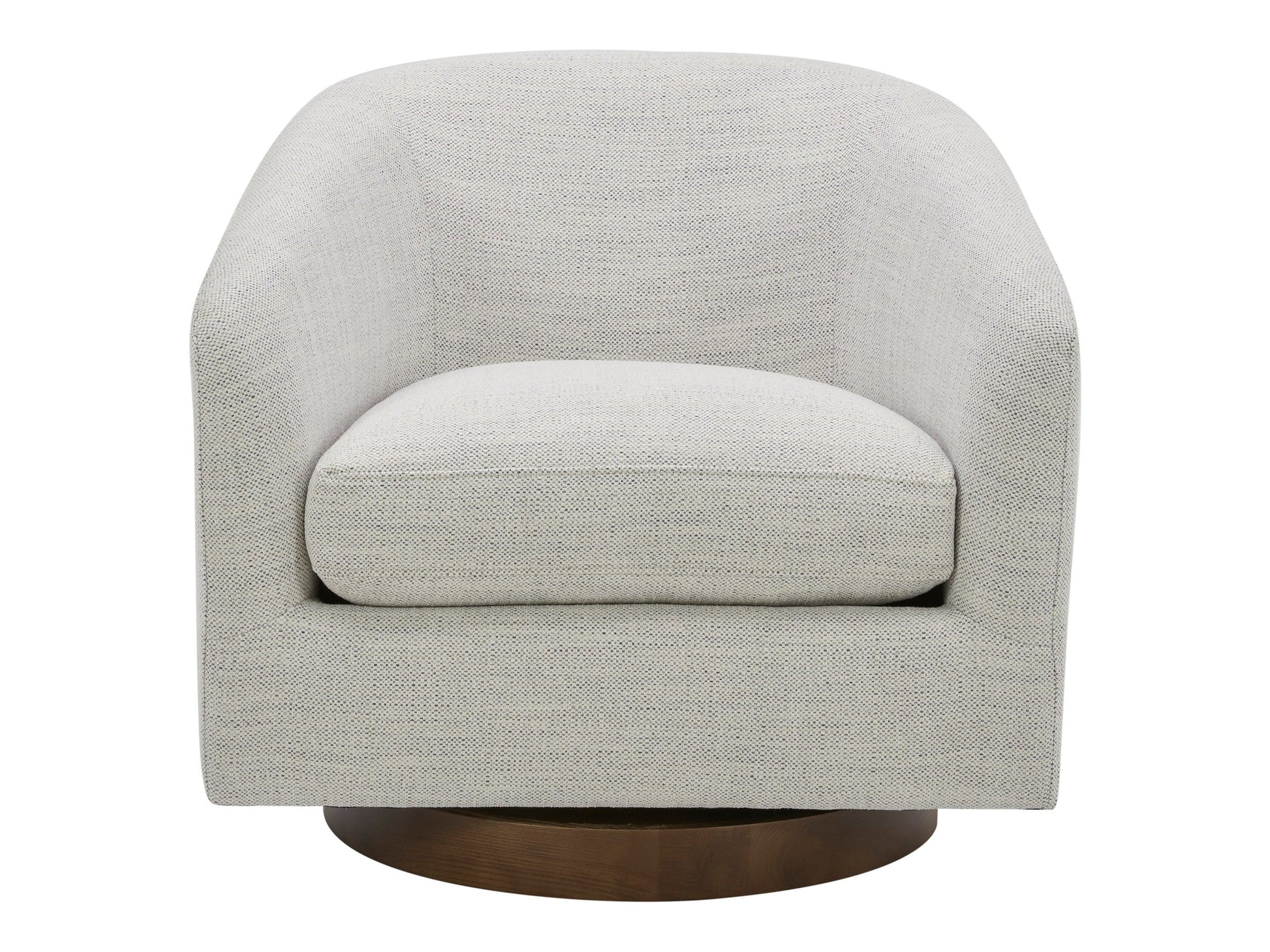Oscy Splashed White Swivel Chair - Ornate Home