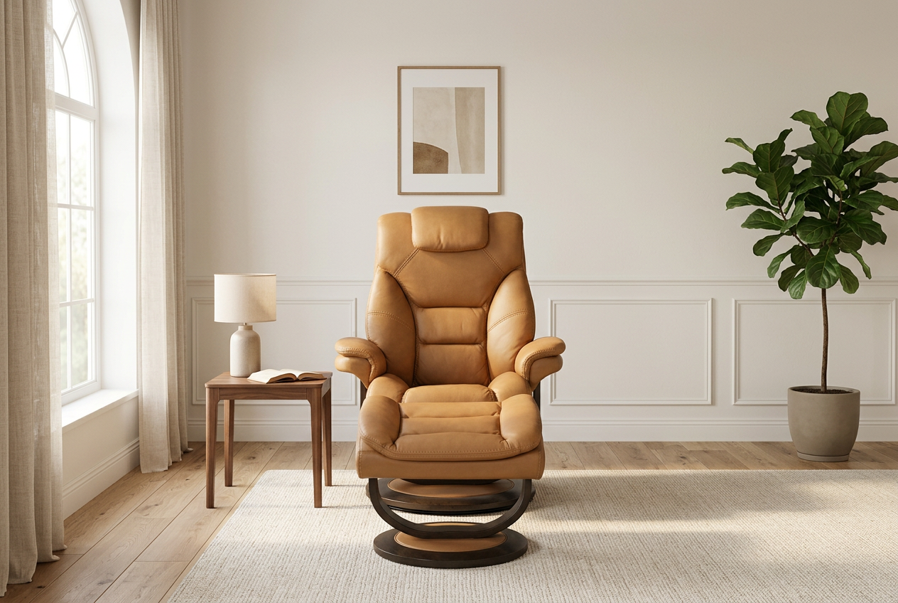 Oslo Euro Recliner w/ Ottoman - Ornate Home