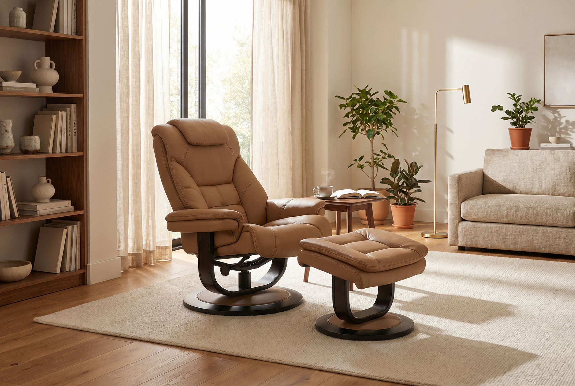 Oslo Euro Recliner w/ Ottoman - Ornate Home