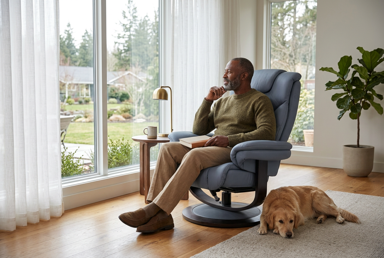Oslo Euro Recliner w/ Ottoman - Ornate Home