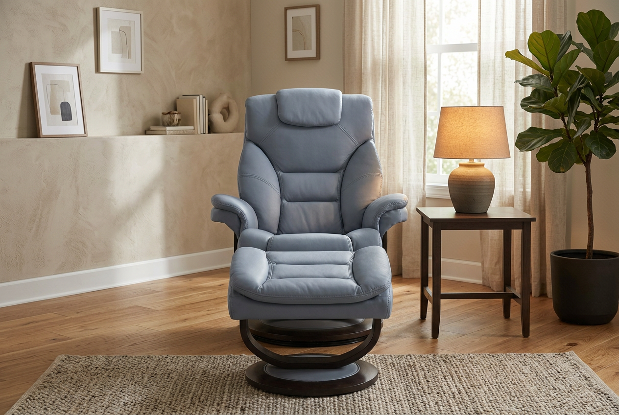 Oslo Euro Recliner w/ Ottoman - Ornate Home