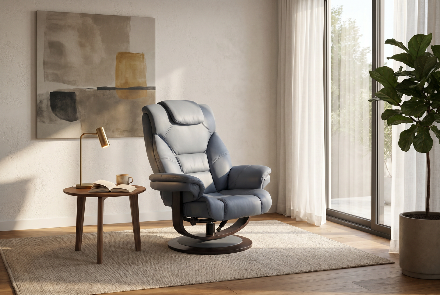 Oslo Euro Recliner w/ Ottoman - Ornate Home
