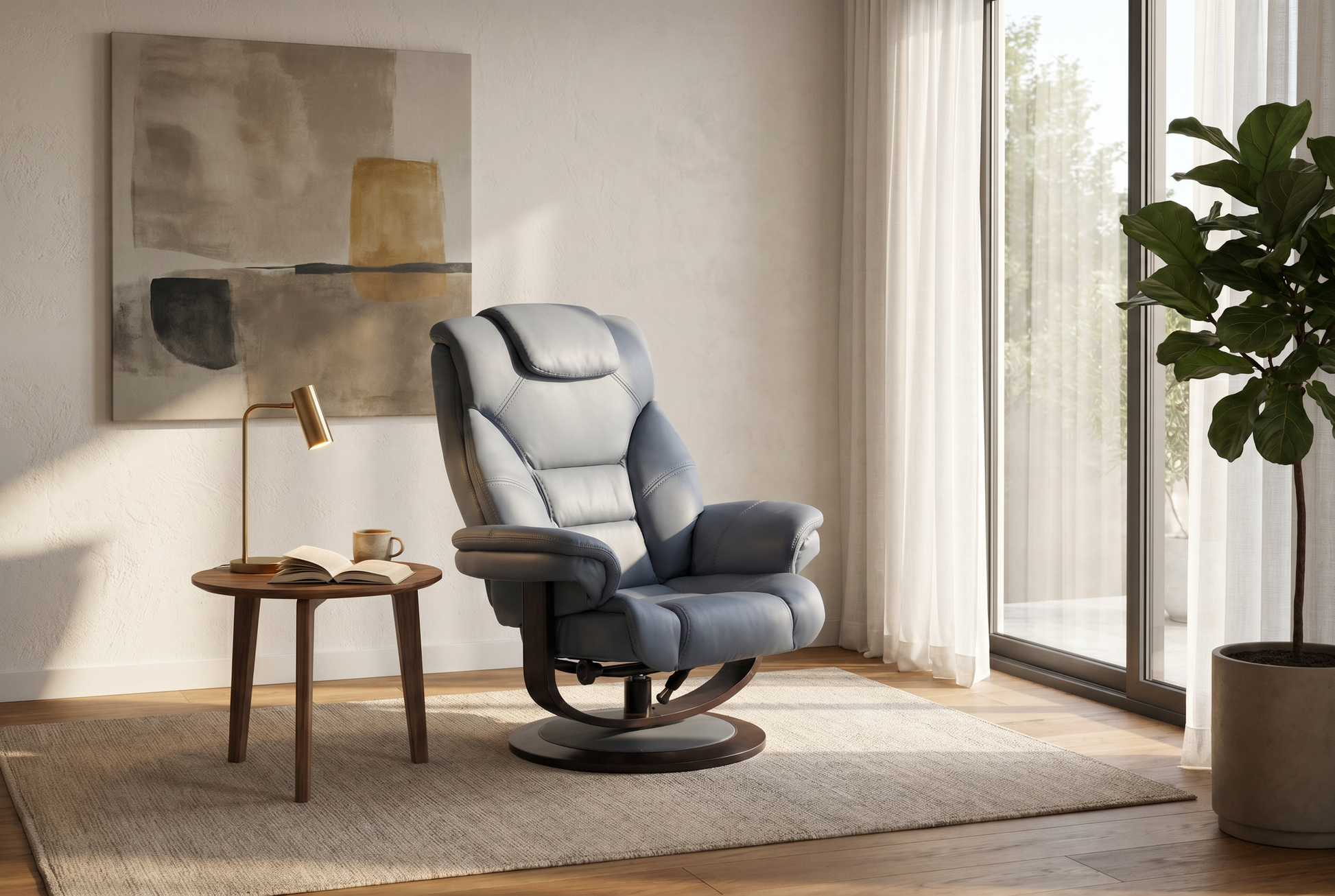 Oslo Euro Recliner w/ Ottoman - Ornate Home
