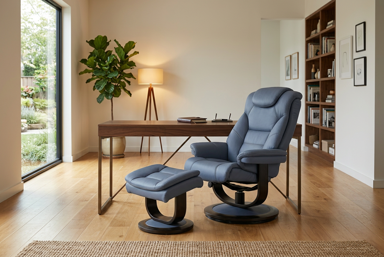 Oslo Euro Recliner w/ Ottoman - Ornate Home