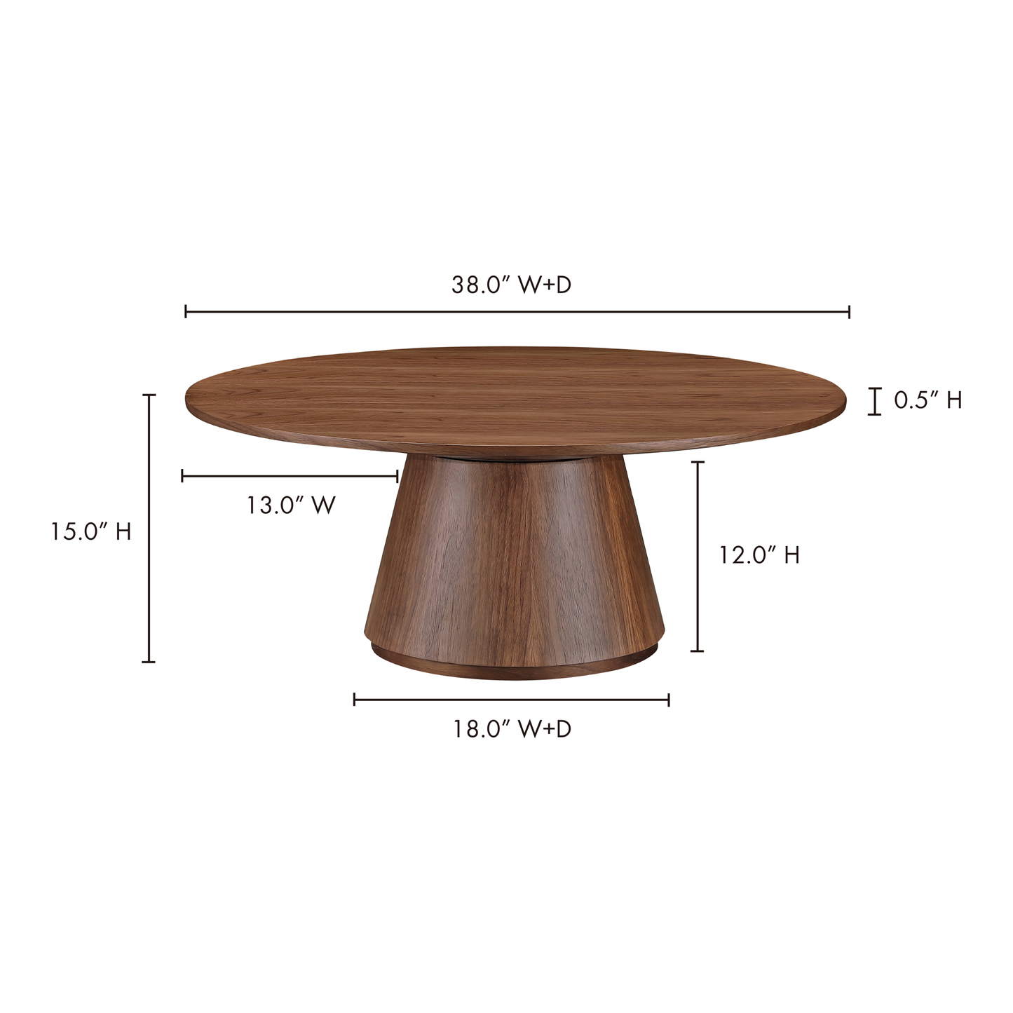 Otago Walnut Brown Coffee Table - Ornate Home